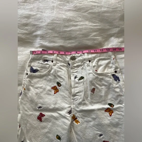 Reformation White Floral Women Jeans - Picture 14 of 16